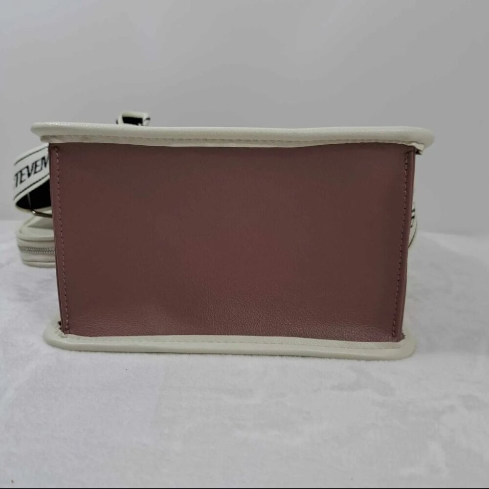 NWT STEVE MADDEN BWEBBER SATCHEL CROSSBODY BAG W AIR POD CASE PINK‎ TIK TOK - Picture 12 of 13